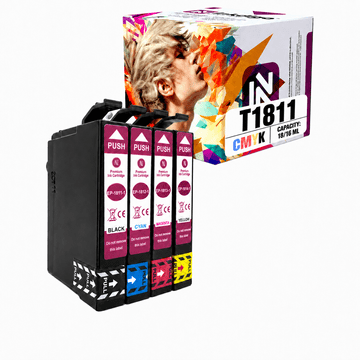 Inkdigo tusz T1811-T1814 kompatybilny z Epson Expression Home XP-102 XP-322 Certyfikat TÜV