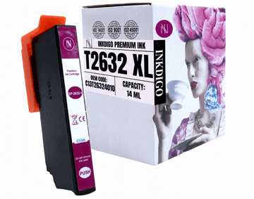 Inkdigo tusz T2632 kompatybilny z Epson Expression Premium XP-510 XP-625 Certyfikat TÜV