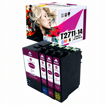 Inkdigo tusz T2711-T2714 kompatybilny z Epson WorkForce WF-3620DWF Certyfikat TÜV
