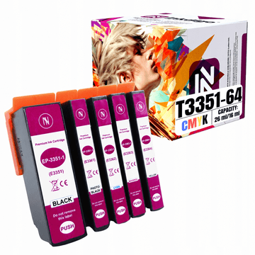 Inkdigo tusz T3351-T3364 kompatybilny z Epson Expression Premium XP-530 Certyfikat TÜV