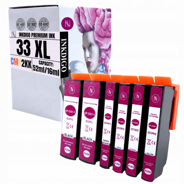 Inkdigo tusz T3351-T3364 kompatybilny z Epson Expression Premium XP-530 Certyfikat TÜV