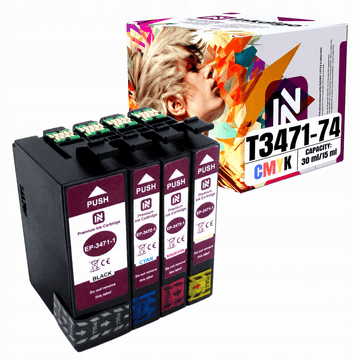 Inkdigo tusz T3471-T3474 kompatybilny z Epson WorkForce Pro WF-3720DW Certyfikat TÜV