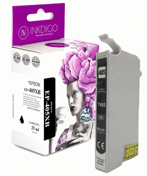 Inkdigo tusz 405XL BK kompatybilny z Epson WorkForce EC-C7000 WF-7310DTW Certyfikat TÜV