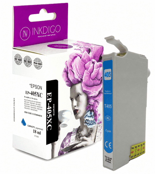 Inkdigo tusz 405XL C kompatybilny z Epson WorkForce EC-C7000 WF-7310DTW Certyfikat TÜV