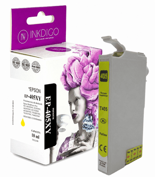 Inkdigo tusz 405XL Y kompatybilny z Epson WorkForce EC-C7000 WF-7310DTW Certyfikat TÜV