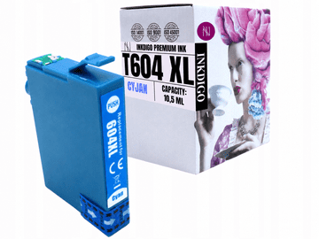 Inkdigo tusz 604XL C kompatybilny z Epson Expression Home XP-2200 XP-3205 Certyfikat TÜV