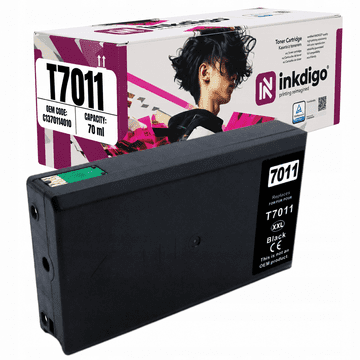 Inkdigo tusz T7011 kompatybilny z Epson WorkForce Pro WP4015DN WP4530 Certyfikat TÜV
