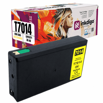 Inkdigo tusz T7014 kompatybilny z Epson WorkForce Pro WP4015DN WP4530 Certyfikat TÜV