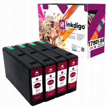 Inkdigo tusz T7901-T7904 kompatybilny z Epson WorkForce Pro WF-5110DW Certyfikat TÜV