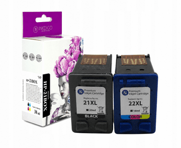 Inkdigo tusz 21 XL 22 XL kompatybilny z HP DeskJet 3910 F310 OfficeJet 4314 Certyfikat TÜV