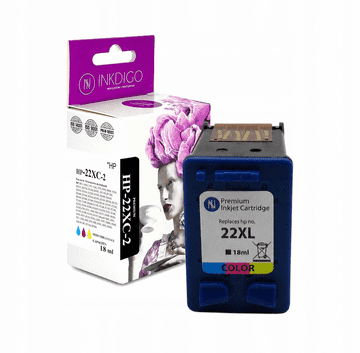 Inkdigo tusz 22 XL kompatybilny z HP DeskJet 3910 D1311 F310 OfficeJet 4314 Certyfikat TÜV
