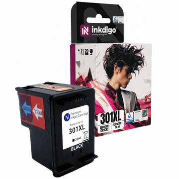 Inkdigo tusz 301XL kompatybilny z HP DeskJet 1000 Envy 4500e-All-in-One Certyfikat TÜV