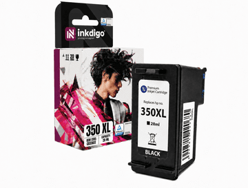 Inkdigo tusz 350 XL kompatybilny z HP DeskJet D4260 D4360 OfficeJet J5725 Certyfikat TÜV