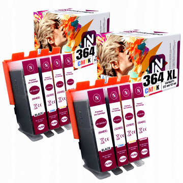 Inkdigo tusz 364 XL kompatybilny z HP DeskJet 3070A D5445 OfficeJet 4610 Certyfikat TÜV