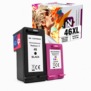 Inkdigo tusz 46XL kompatybilny z HP DeskJet InkAdvantageUltra2529 Certyfikat TÜV