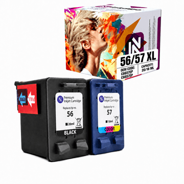 Inkdigo tusz 56 XL 57 XL kompatybilny z HP DeskJet 450 Digital Copier 410 Certyfikat TÜV