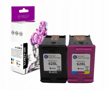 Inkdigo tusz 62XL kompatybilny z HP DeskJet InkAdvantage5645 OfficeJet 200 Certyfikat TÜV