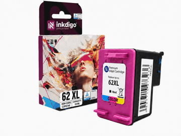 Inkdigo tusz 62XL kompatybilny z HP DeskJet InkAdvantage5645 OfficeJet 200 Certyfikat TÜV