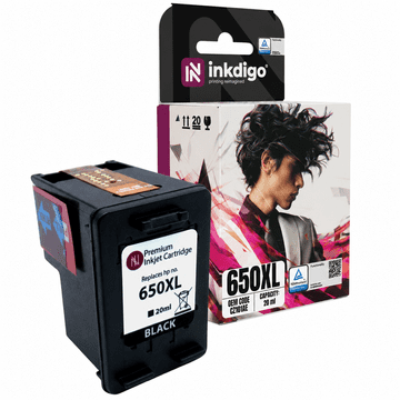 Inkdigo tusz 650 XL kompatybilny z HP DeskJet 1515 InkAdvantage1515 Certyfikat TÜV
