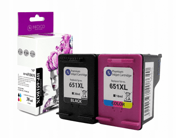 Inkdigo tusz 651 XL kompatybilny z HP DeskJet Advantage5645All-in-One Certyfikat TÜV