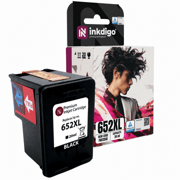 Inkdigo tusz 652 XL kompatybilny z HP DeskJet 3635 InkAdvantage1115 3775 Certyfikat TÜV