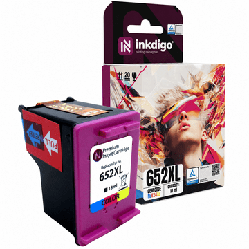 Inkdigo tusz 652 XL kompatybilny z HP DeskJet 3635 InkAdvantage1115 3775 Certyfikat TÜV