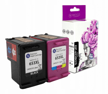 Inkdigo tusz 653 XL kompatybilny z HP DeskJet PlusInkAdvantage6475 Certyfikat TÜV