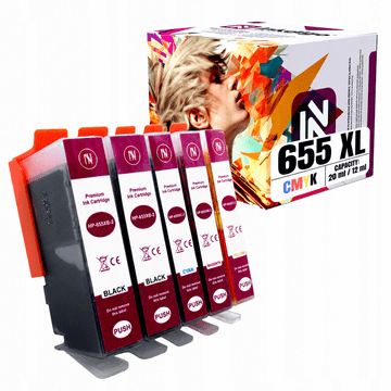Inkdigo tusz 655 XL kompatybilny z HP DeskJet InkAdvantage3525 Certyfikat TÜV