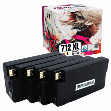 Inkdigo tusz 712 XL kompatybilny z HP DesignJet Studio24Inch T210 T230 T250 Certyfikat TÜV