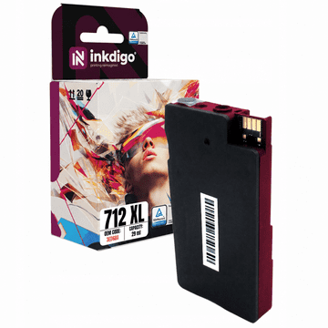 Inkdigo tusz 712 XL kompatybilny z HP DesignJet Studio24Inch T210 T230 T250 Certyfikat TÜV