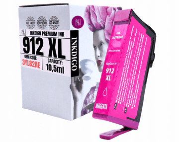 Inkdigo tusz 912XL kompatybilny z HP OfficeJet 8010 OfficeJet Pro 8010 8017 Certyfikat TÜV