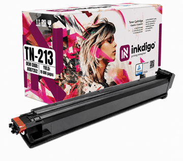 Inkdigo toner TN213M kompatybilny z Konica Minolta Bizhub C203 C253 Certyfikat TÜV
