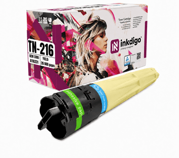Inkdigo toner TN216Y kompatybilny z Minolta Bizhub C220 Certyfikat TÜV
