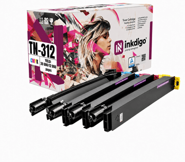 Inkdigo toner TN312 kompatybilny z Konica Minolta Bizhub C300 C352 C352P Certyfikat TÜV