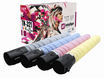 Inkdigo toner TN321 kompatybilny z Minolta Bizhub C224 C284e C364 C224e Certyfikat TÜV