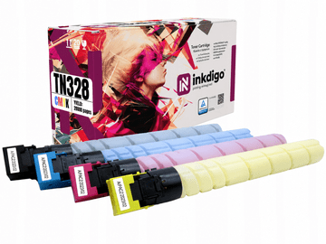 Inkdigo toner TN328 kompatybilny z Konica Minolta Bizhub C250i C300i C360i Certyfikat TÜV