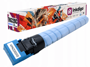 Inkdigo toner TN328C kompatybilny z Konica Minolta Bizhub C250i C300i C360i Certyfikat TÜV