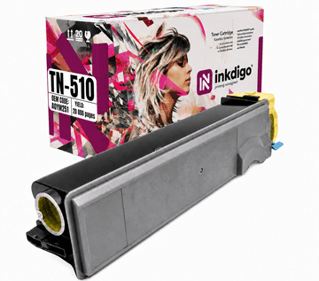 Inkdigo toner TN510Y kompatybilny z Konica Minolta Bizhub C500 Certyfikat TÜV