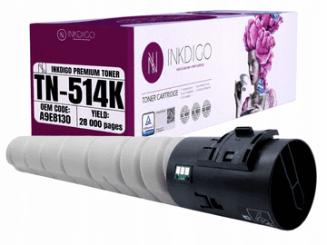 Inkdigo toner TN514K kompatybilny z Konica Minolta Bizhub C458 C558 C658 Certyfikat TÜV