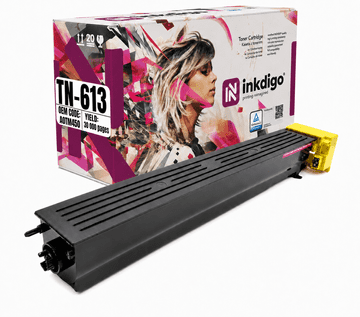 Inkdigo toner TN613Y kompatybilny z Minolta Bizhub C452 C552DS C652 C552 Certyfikat TÜV
