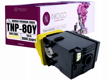 Inkdigo toner TNP80Y kompatybilny z Konica Minolta Bizhub C3320i Certyfikat TÜV