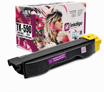 Inkdigo toner TK590Y kompatybilny z Kyocera ECOSYS M6026cdn FS-C2026MFP Certyfikat TÜV