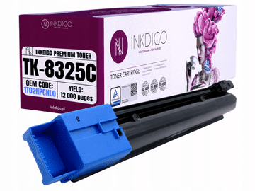 Inkdigo toner TK8325C kompatybilny z Kyocera TASKalfa2551ci Certyfikat TÜV