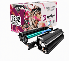 Inkdigo bęben+toner 24016SE / 12A8302 kompatybilny z Lexmark E232 Certyfikat TÜV