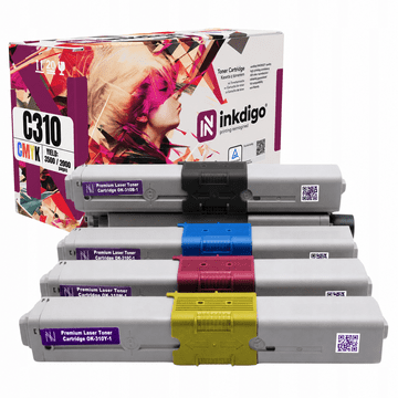 Inkdigo toner 44469803-44469706 kompatybilny z OKI C310DN MC351DN C510DN Certyfikat TÜV