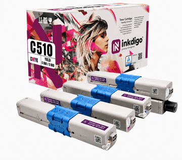 Inkdigo toner 44469804-44469722 kompatybilny z OKI C510DN MC561DN C530DN Certyfikat TÜV