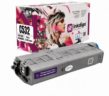Inkdigo toner 46490605 kompatybilny z OKI C532DN MC563DN C542DN MC573DN Certyfikat TÜV