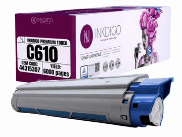 Inkdigo toner 44315307 kompatybilny z OKI C610CDN C610DN C610DTN C610DM Certyfikat TÜV