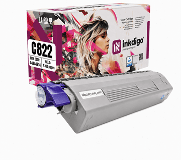 Inkdigo toner 44844614 kompatybilny z OKI C822CDTN C822DN C822N Certyfikat TÜV