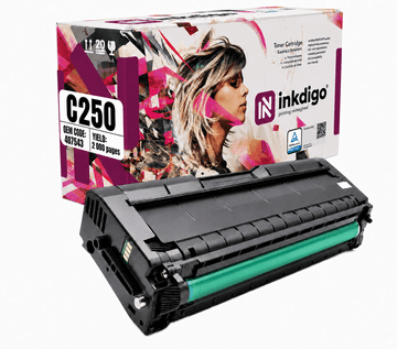 Inkdigo toner 407543 kompatybilny z Ricoh Aficio SPC250 SPC250e SPC250 Certyfikat TÜV